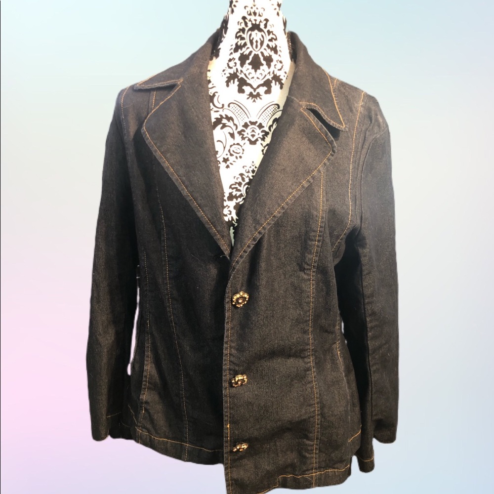 Pierre Cardin plus size jean blazer